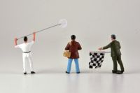 Figurines: 3 emblematic figurines of the car race in the 1950s (1:43)