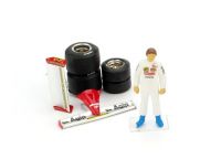 Figuren Set: G.Villeneuve mit Teile und Reifen - Ferrari 126C2 (1:43)