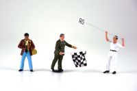 Figurine: 3 Figuren des Autorennens in den 1950er Jahren (1:43)
