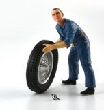 Figur: Bugatti T59 Mechaniker Radträger - Blaue (1:18)