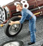 Figur: Bugatti T59 Mechaniker Radträger - Blaue (1:18)