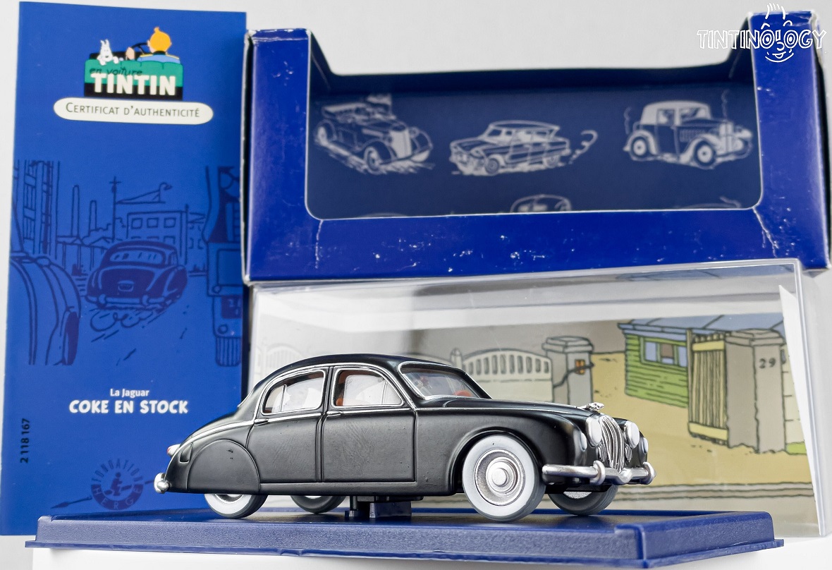 1/43 En voiture Tintin colección Francia Le Jaguar Mark I Coke en stock